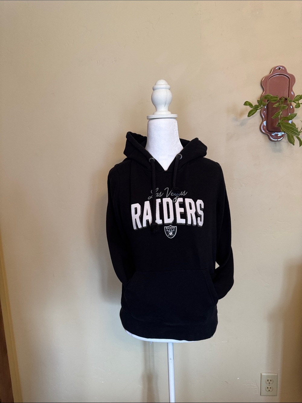 Raiders Black Crewneck Hoodie Sweatshirt - Women's Casual Pullover